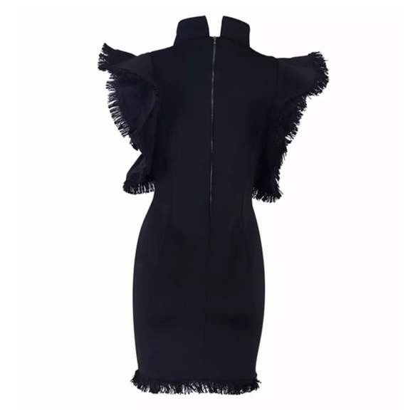 🛍 The Lara Ruffle Scuba Fabric Dress - Picture 6 of 11